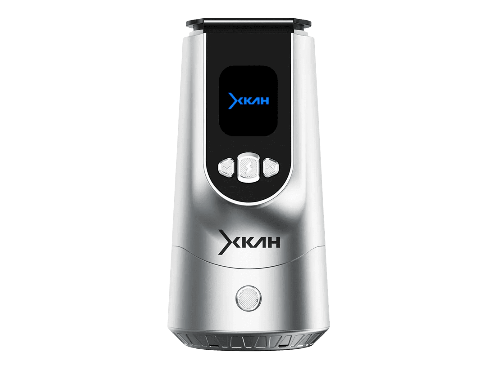 The XKAH Pro electronic heat manager in silver